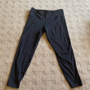 Athleta Lightning Stash Pocket 7/8 Tights Leggings Black 1X